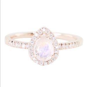LUNA SKYE rose gold moonstone ring
